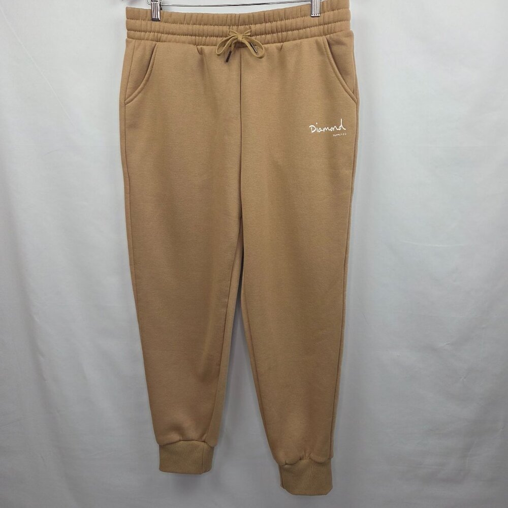 Diamond Supply Co. Tan Drawstring Jogger Sweatpants Tan XLarge